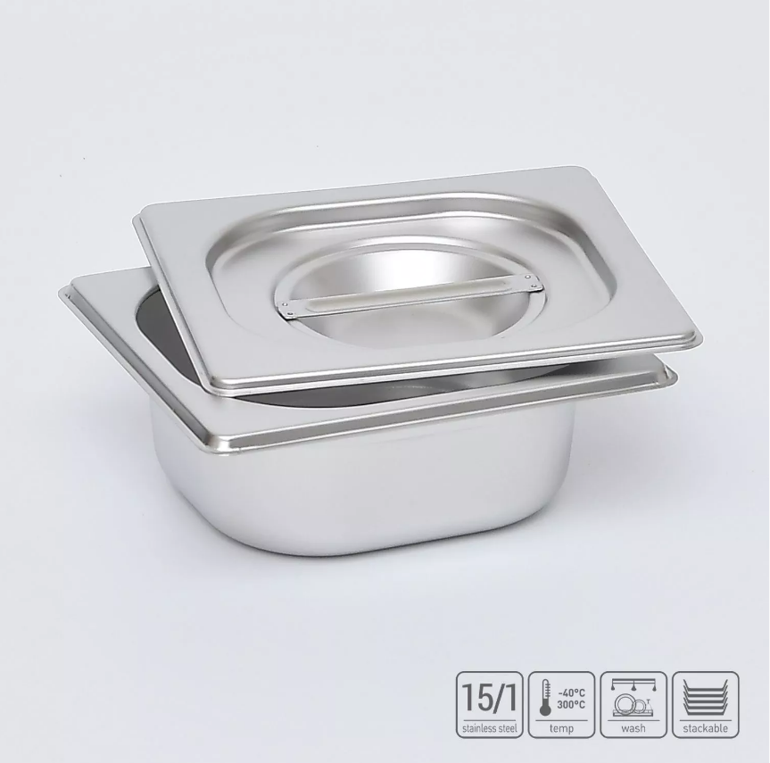 02_Гастроёмкость из нержавеющей стали 176х162х65 мм (GN1_6 h65), 0,9 л