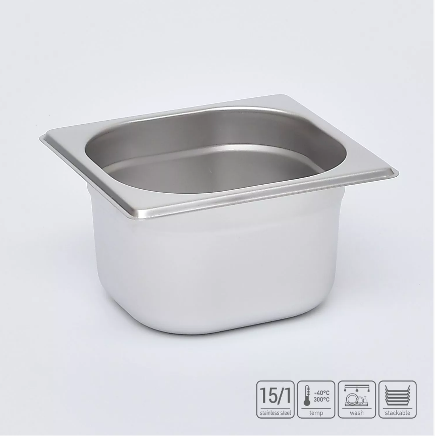 01_Гастроёмкость из нержавеющей стали 176х162х100 мм (GN1_6 h100), 1,4 л