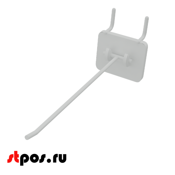 00_Крючки для крепления в перфорацию 1-2 мм HOOK-MP (одинарный), 200 мм, Белый