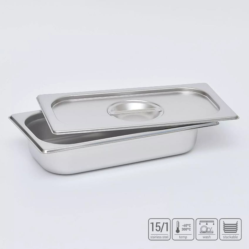 02_Гастроёмкость из нержавеющей стали 325х176х65 мм (GN1_3 h65), 2л