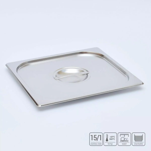 01_Крышка для гастроёмкости GN2_3 из нержавеющей стали 354х325мм
