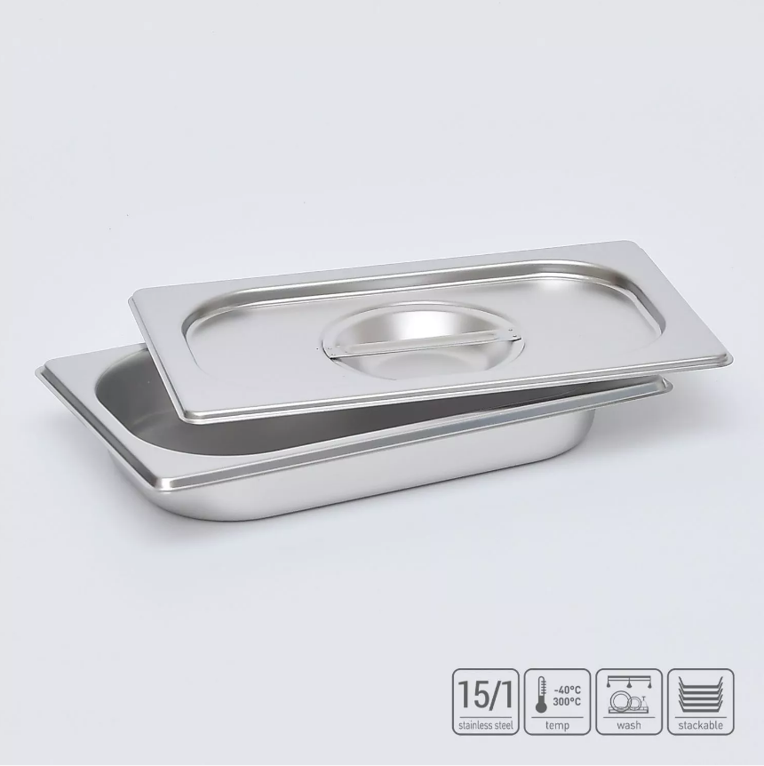 02_Гастроёмкость из нержавеющей стали 265х162х40 мм (GN1_4 h40), 0,9 л
