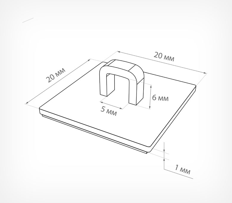 04_Крепление потолочное на двухстороннем скотче MB