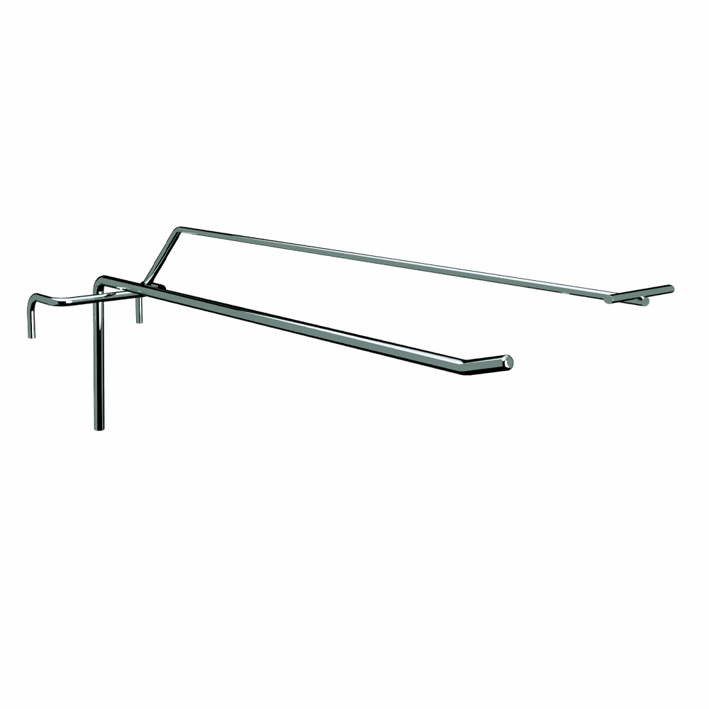 02_Крючок на решетку одинарный с ценникодержателем 250мм, цинк-хром, d5d4, шаг 50