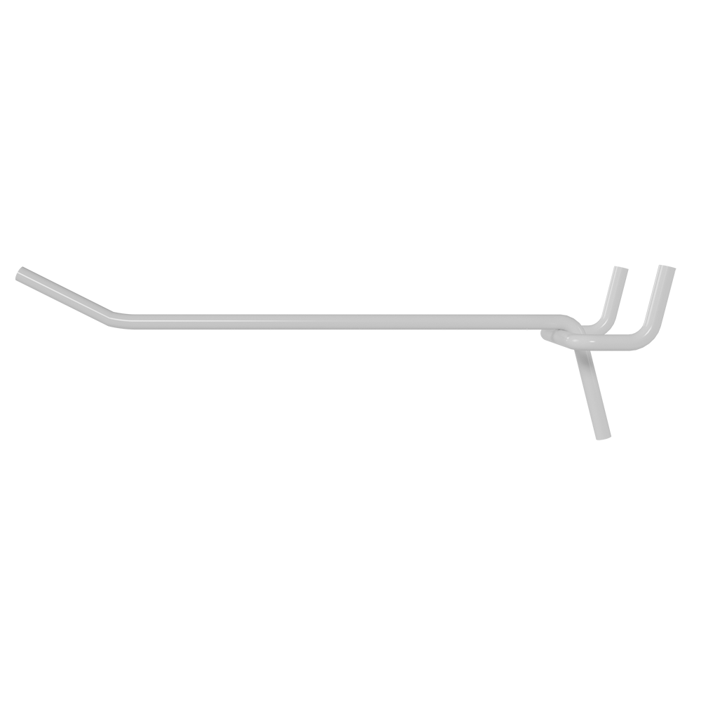 03_Крючок для перфорации одинарный 150мм, RAL9016 Белый, d4, шаг 45