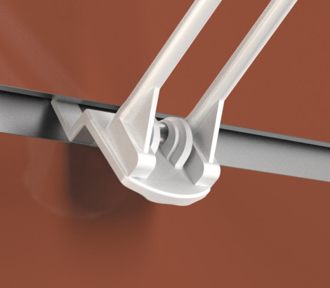 02_Крючки на экономпанель HOOK - EP, двойной, 150 мм, макс.нагрузка 1 кг, Белый