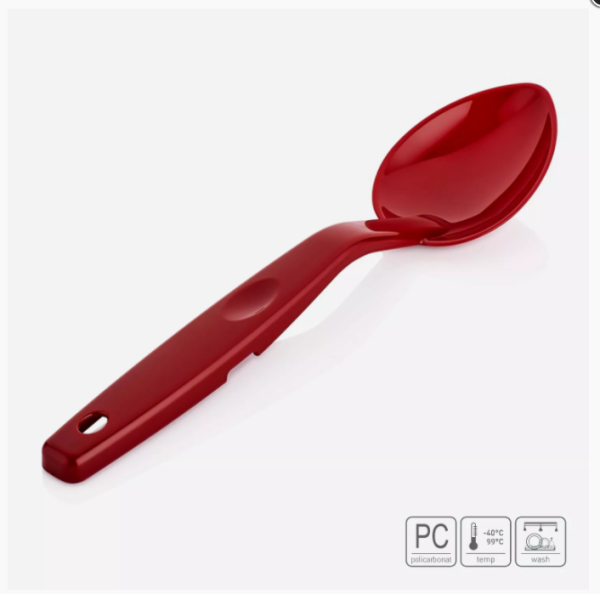 01_Ложка цельная 30 см (поликарбонат), Красная