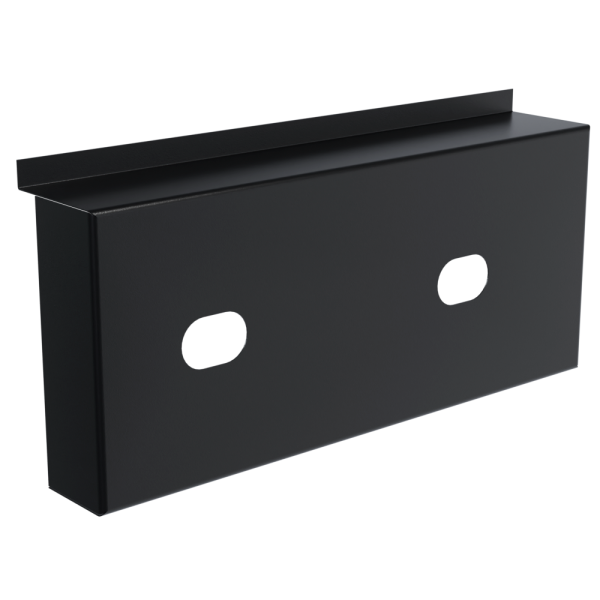 sk_Держатель смесителя настенный горизонт. для экономпанели, 300х130х42мм, сталь, 1,2мм, RAL9005 Черный
