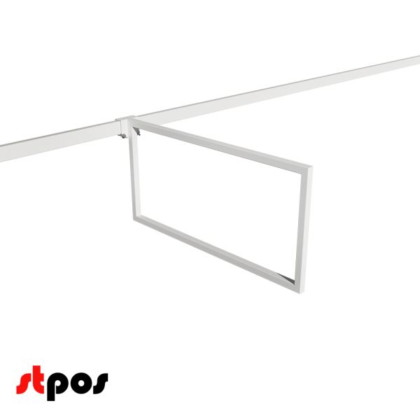 00_Разделитель погонажных изделий на штангу 30х15мм,250х400мм(комплект винты+гайки),ГлянецRAL9016,Белый