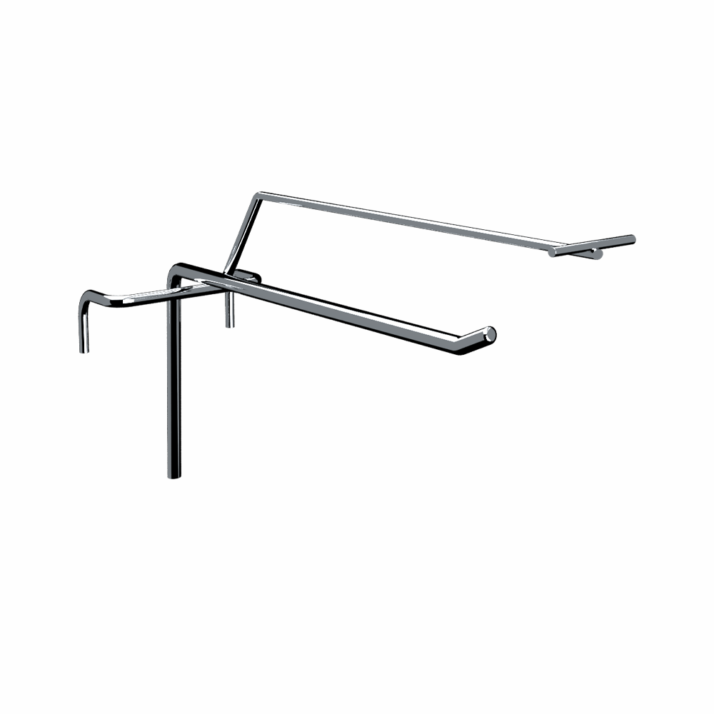 02_Крючок на решетку одинарный с ценникодержателем 200мм, цинк-хром, d5d4, шаг 50