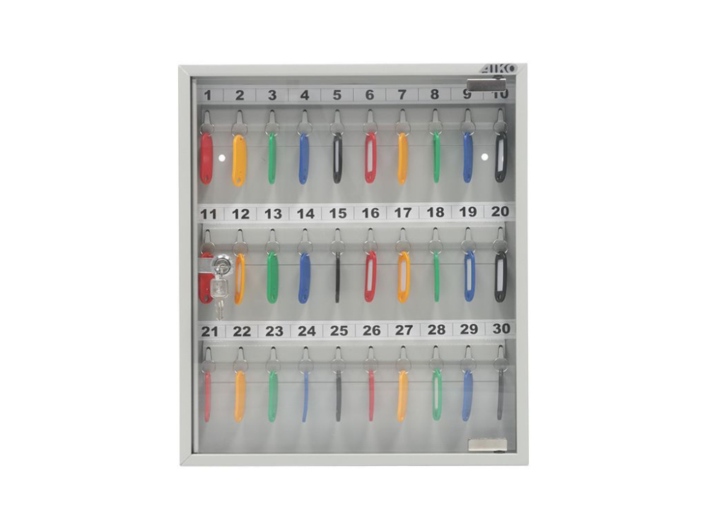 02_Ключница металлическая KEY-30 G, высота 402 мм, ширина 367 мм, глубина 40 мм, цвет серый