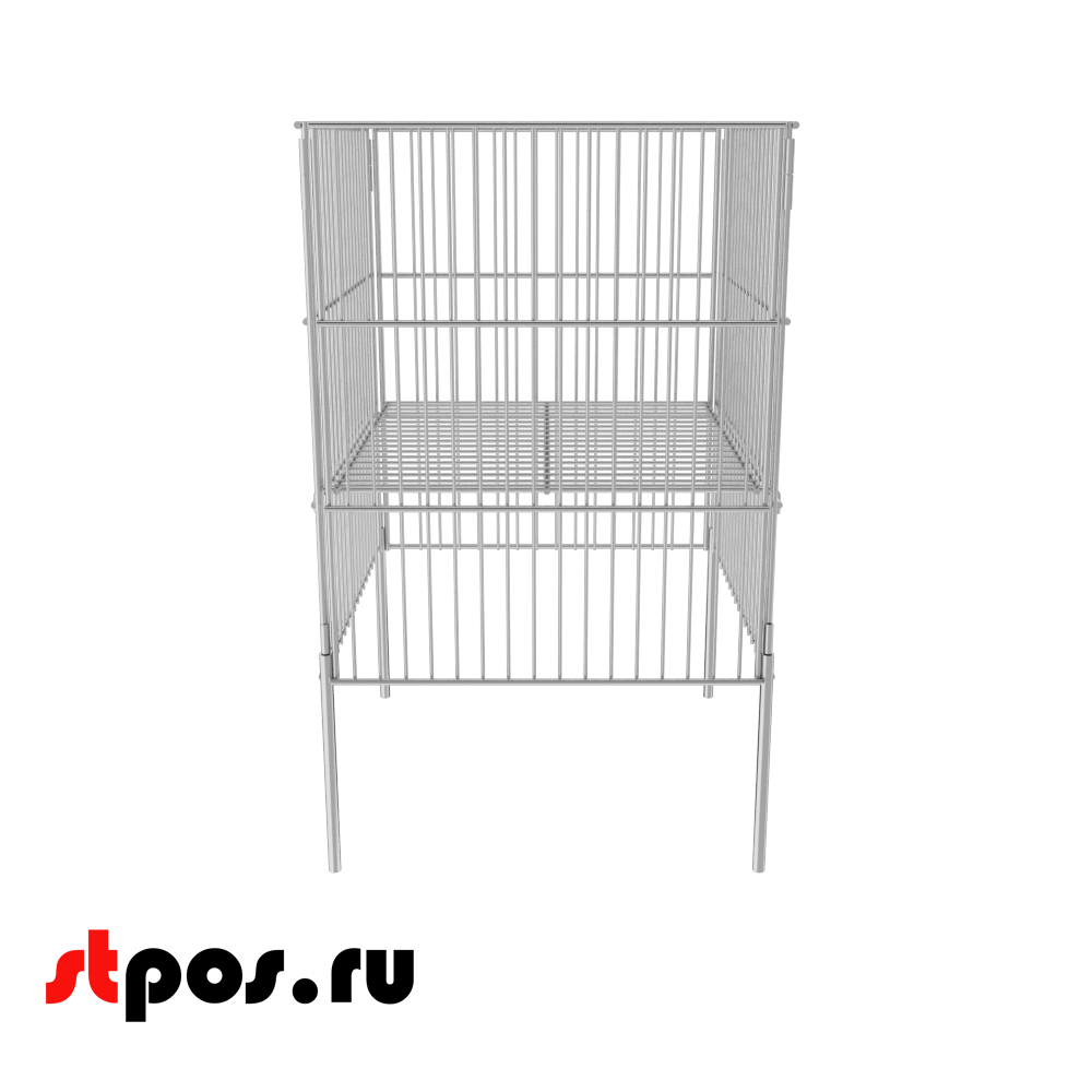 02_Корзина для распродаж малая 400 400 735 мм окрашенная в ХРОМ