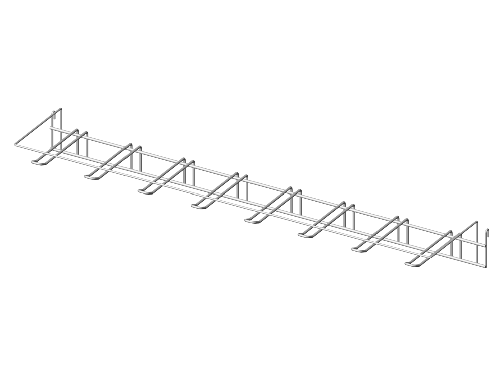 1_Гребенка язычковая 8 крючков с ценникодержателем RAL 6018 (светло-зеленый)