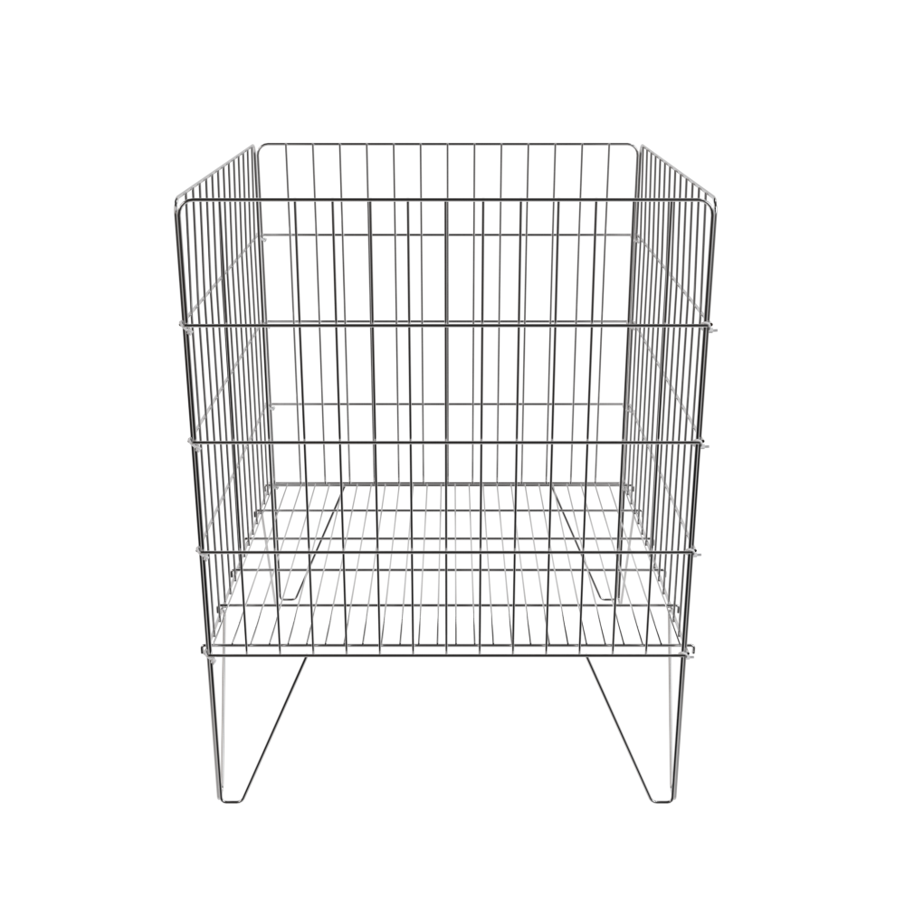 ref2_Корзина для распродаж 600x600х800мм (5-3, 25х150), крепление на хомутах (16шт), цинк-хром