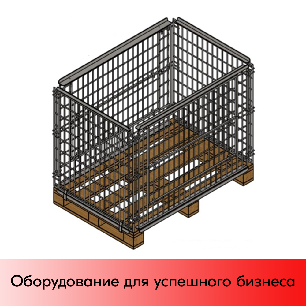 01_Евробокс паллетный 1223х819х951 мм, неразборный, d8, d5, Цинк