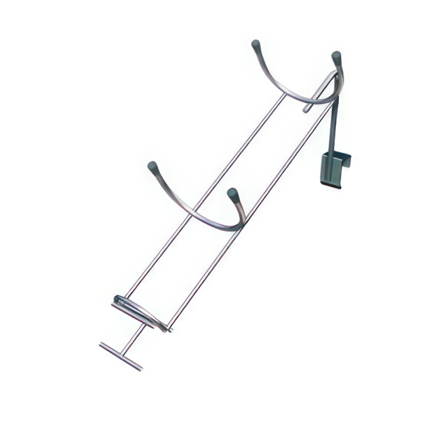 sk_Держатель для фена-щётки с ценникодержателем, на штангу 30х15 мм, Хром