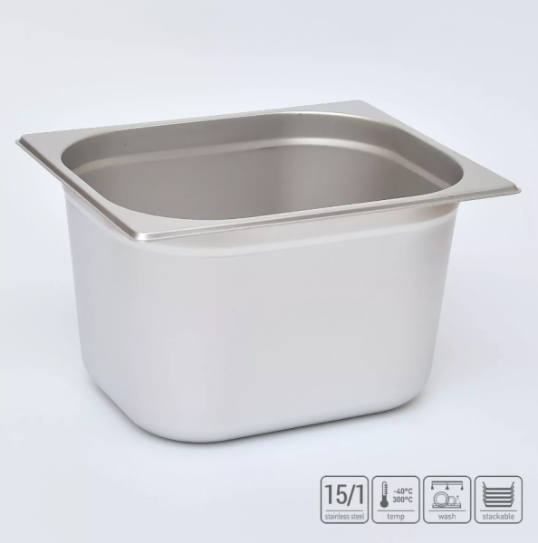 01_Гастроёмкость из нержавеющей стали 325х265х200 мм (GN1_2 h200)