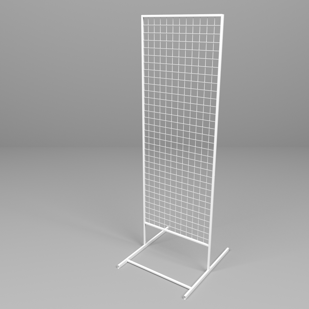 02_Стенд сетчатый односторонний 1830х630мм, RAL9016, Белый