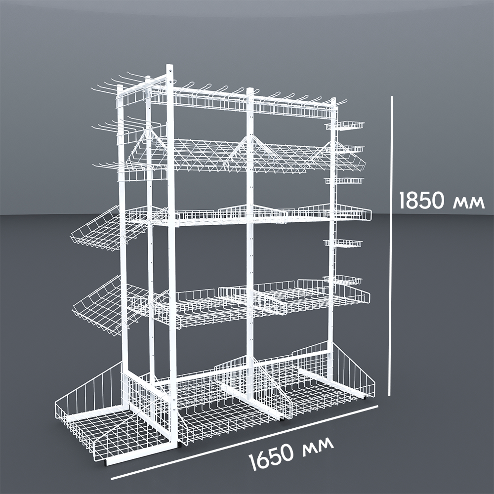 06_НАБОР Стойка прикассовая двусторонняя в сборе 1650 мм