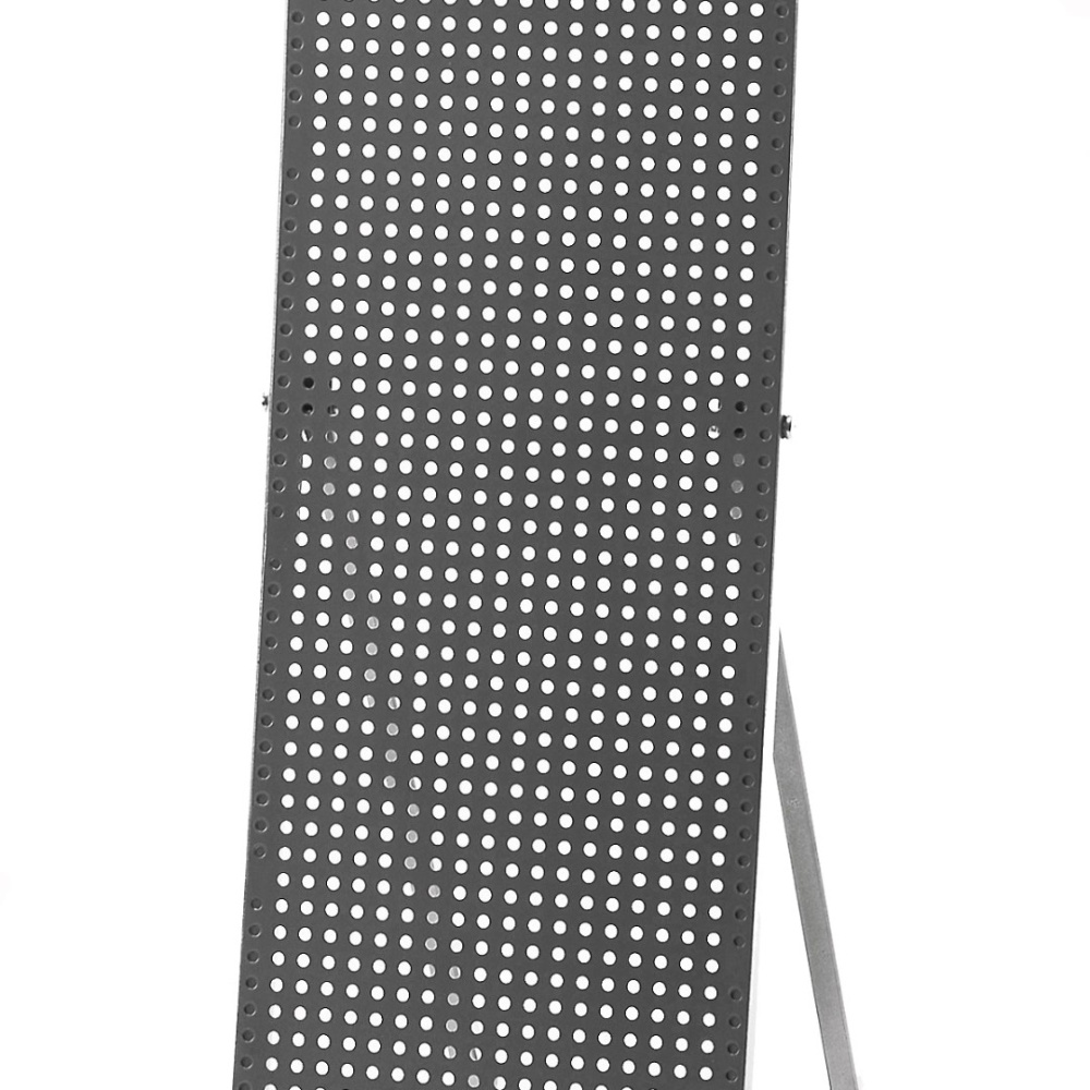 03_Буклетница Бриг вогнутый высота 1600мм, ширина 240 мм, глубина 400 мм, серебристый металлик