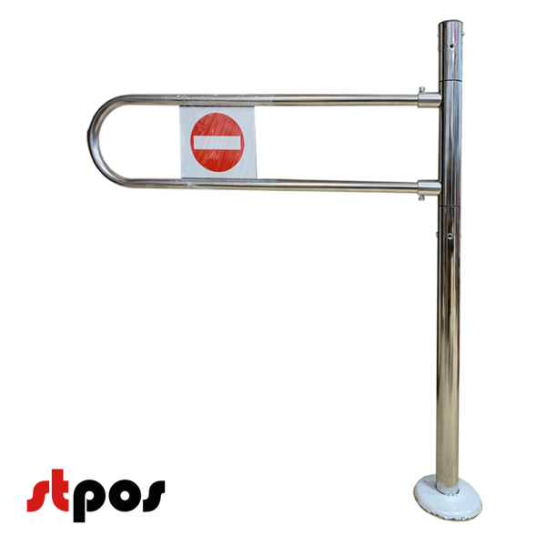 1_Комплект калитка стационарная с механическим доводчиком, ЛЕВАЯ, дуга 800мм (920мм), ст. d50мм, хро