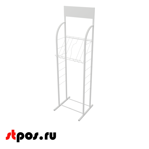 00_Стенд 2А4 с 1 полкой, RAL9016, Белый