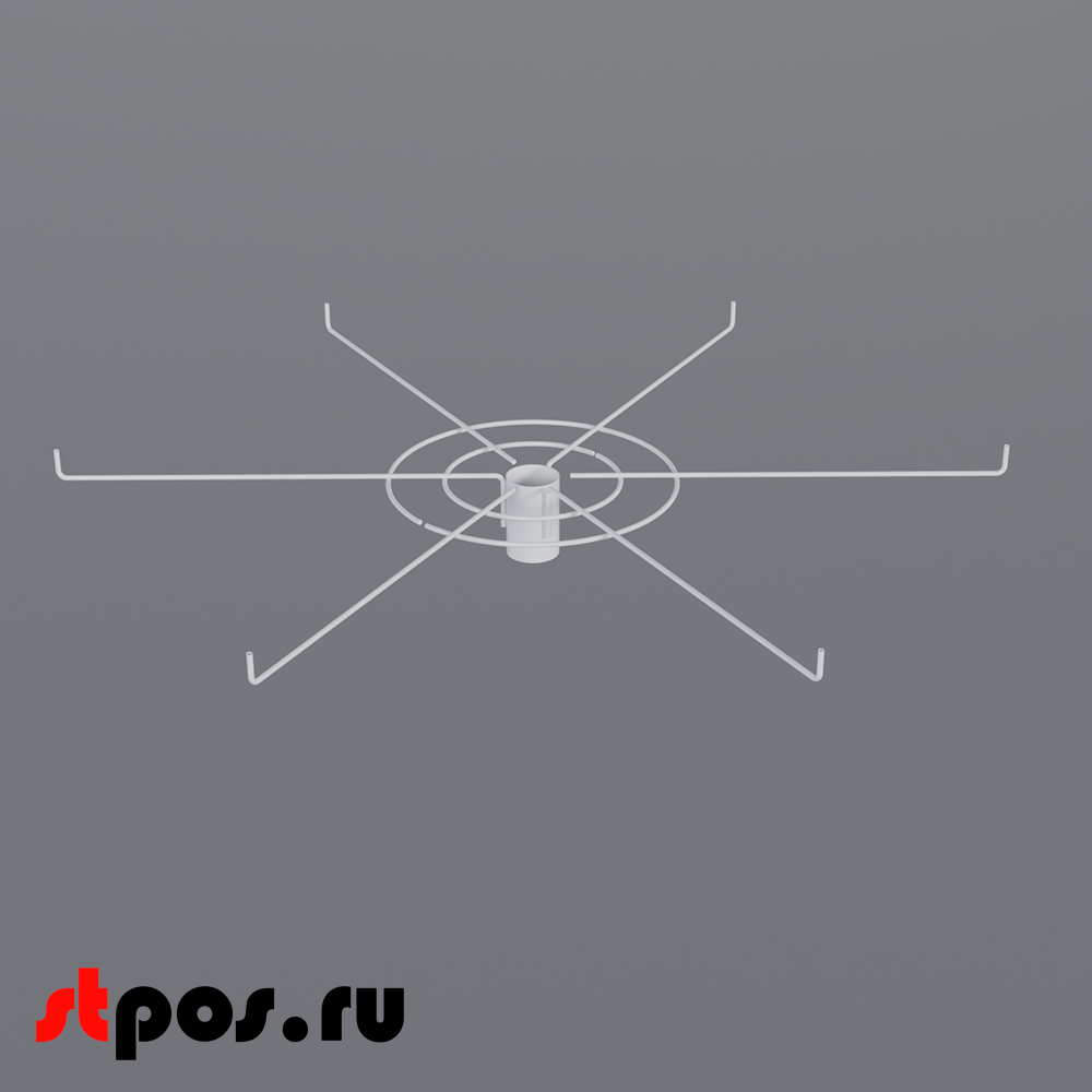 00_Дисплей 6-и штыревой 90 градусов, диаметр 560мм, RAL9016, Белый