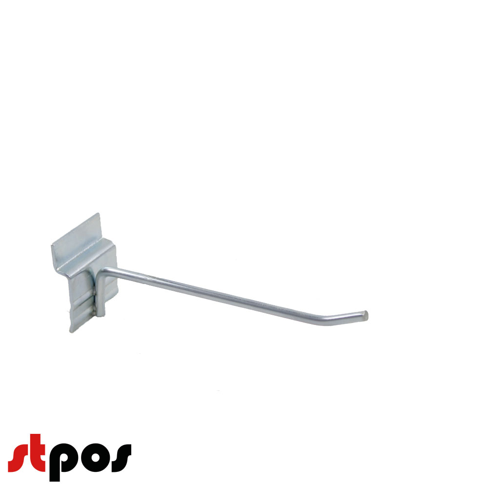 1_Крючок для экономпанелей одинарный 100мм, цинк-хром, d4мм