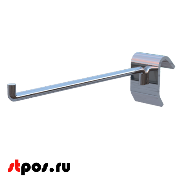 00_Крючок на штангу R (U) 491 30х15мм (овал) с усиленным зацепом, 150мм, d8, хром