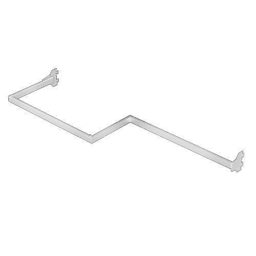 01_Штанга 2 секции из прямоуг. трубы 30х15, L-1200мм, GLPR 37, цвет белый муар