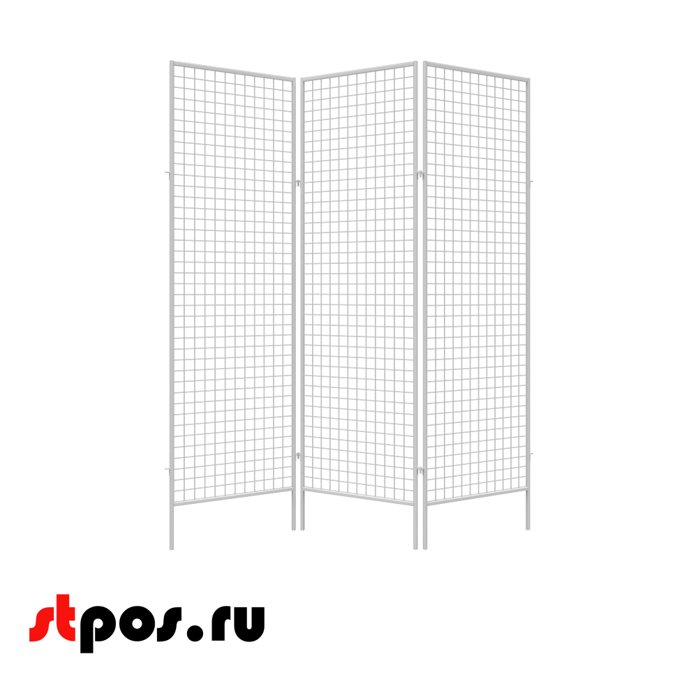 00_Стенд ширма 3-х секционный 2230х630 крашеный Белый