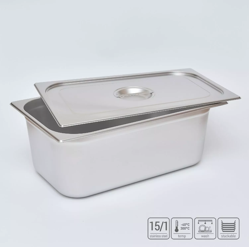 02_Гастроёмкость из нержавеющей стали 530х325х200 мм (GN1_1 h200), 26 л
