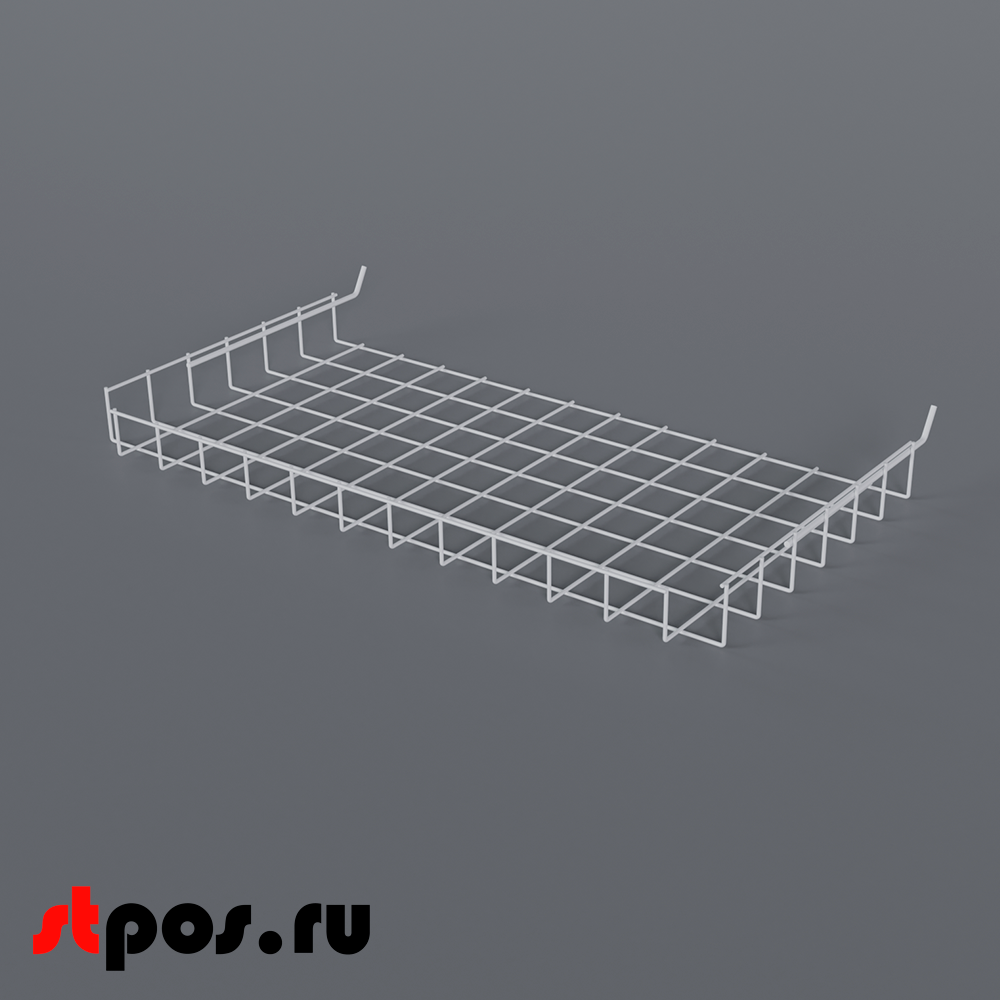 00_Полка наклонная для перфорации ПФ-625, 70х625х320мм, угол наклона 35° RAL9016, Белый