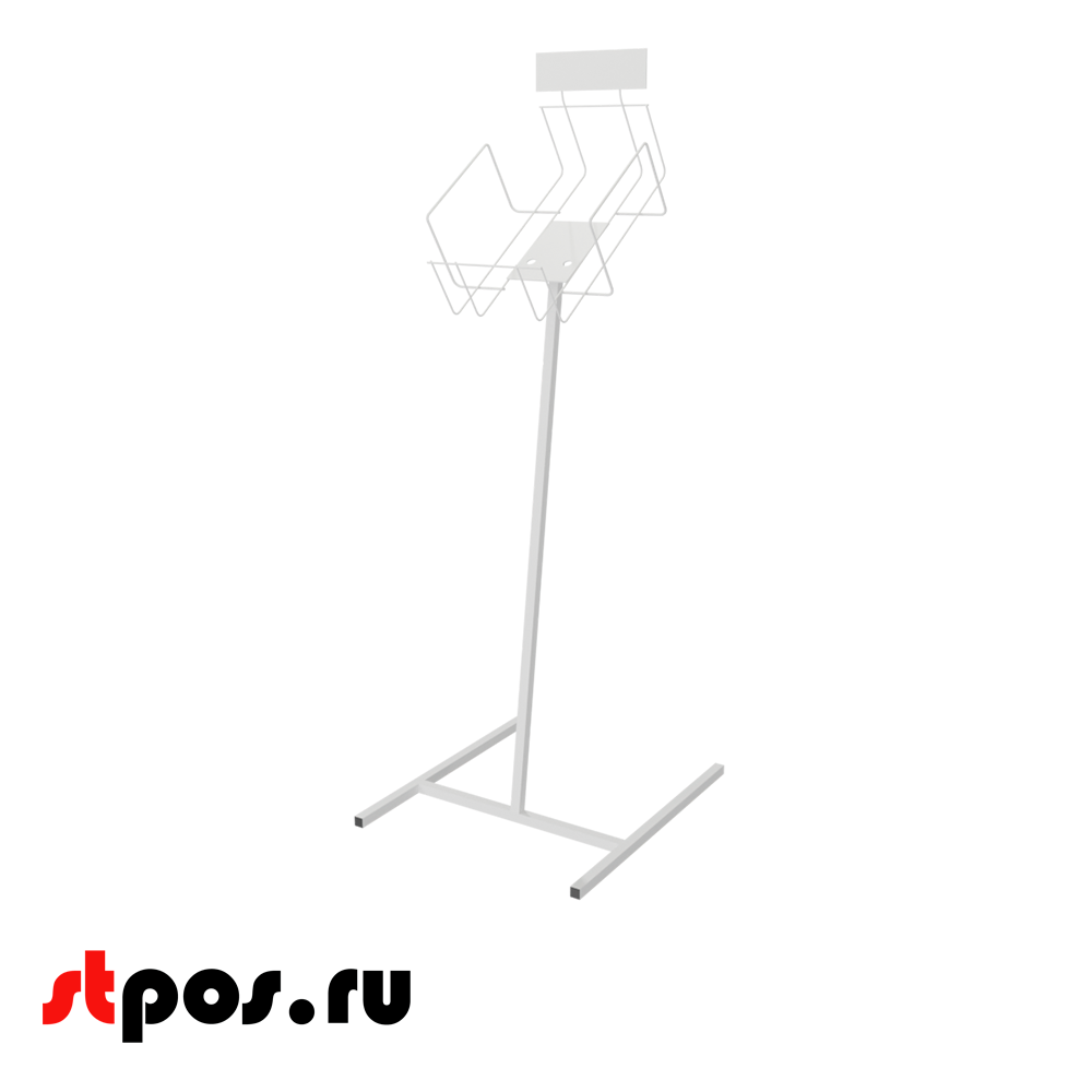 00_Стойка для газет А3, RAL9016, Белый