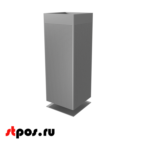 00_Стойка настольная перфорированная, RAL9006, Серебристый металлик