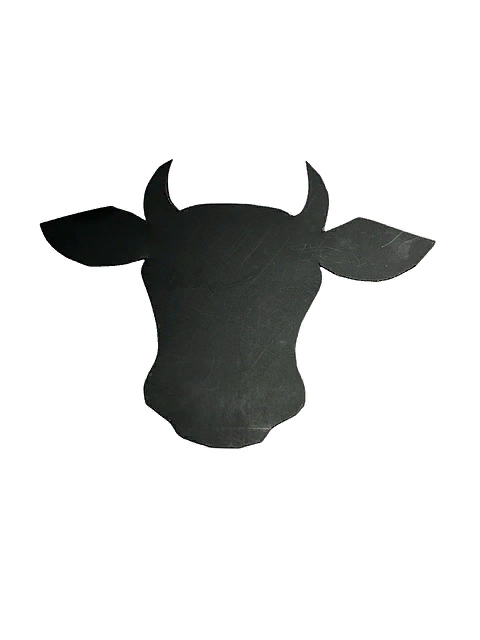 Меловой ценник-фигура "БЫЧЬЯ ГОЛОВА"