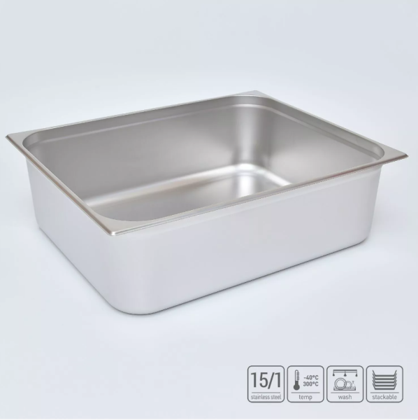 01_Гастроёмкость из нержавеющей стали  650х530х200 мм (GN2_1 h200), 55 л