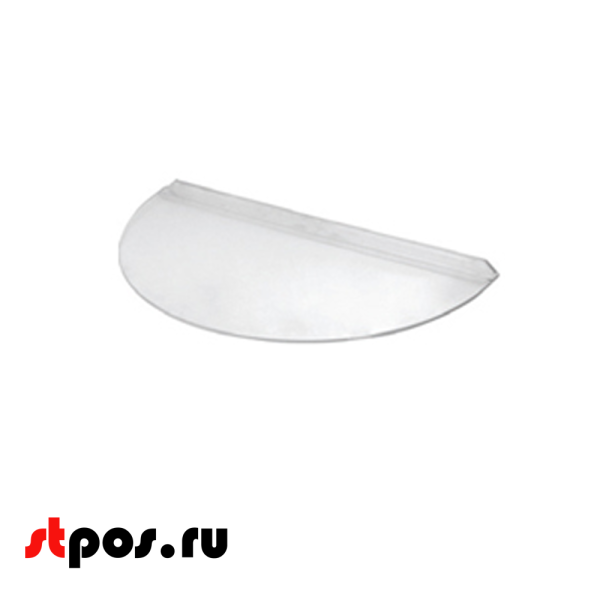 00_Полка полукруглая 300х150мм, акрил, прозрачная