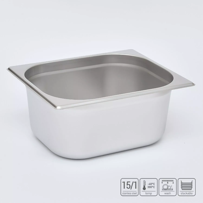 02_Гастроёмкость из нержавеющей стали 325х265х150 мм (GN1_2 h150), 8,4 л