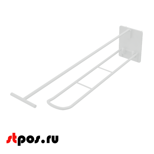 00_Крючки для крепления в картон с держателем ценника винтом и гайкой (двойной) HOOK-SCR,250 мм, 0,8кг