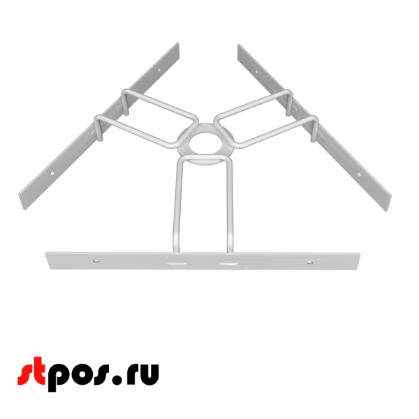 00_Треугольник 184х6 для крепления дисплеев, RAL9016, Белый