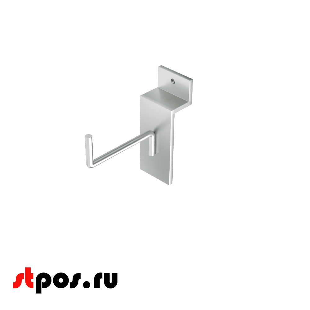 00_Крючок для экономпанели одинарный  50мм, d4, хром