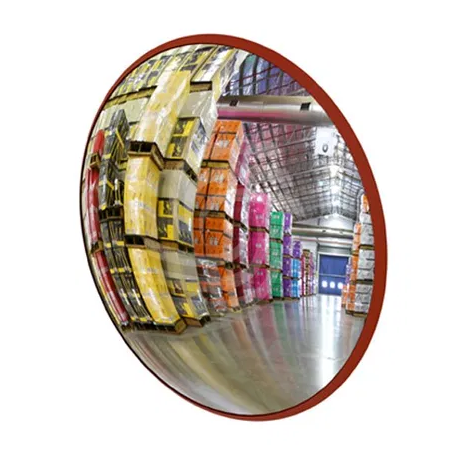 01_Зеркало сферическое, для помещений, 800 мм, цвет красный