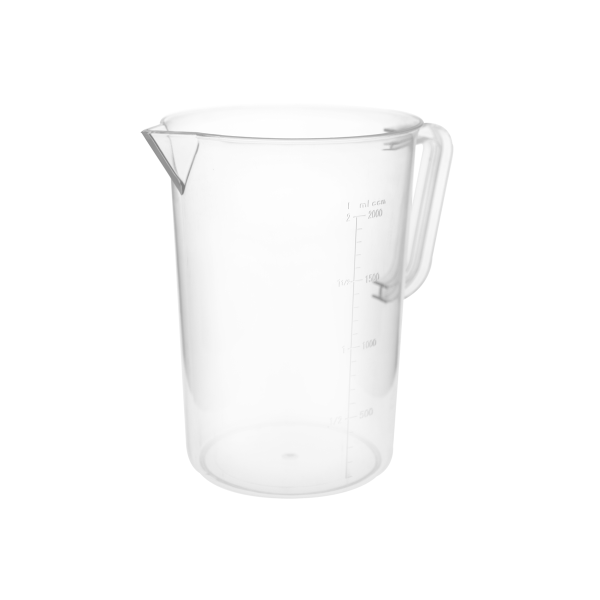 01_Стакан мерный (емкость мерная) 2 л полупрозрачный ПОЛИПРОПИЛЕН