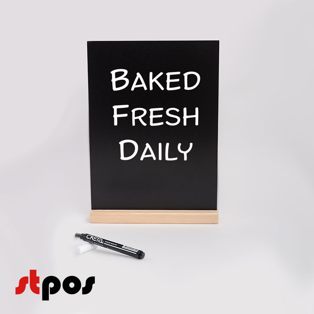 00_Тайбл-тент формата А5 с маркерной доской WOOD BASE 3 (меловой тайбл-тент А5-1шт,маркер-1шт)