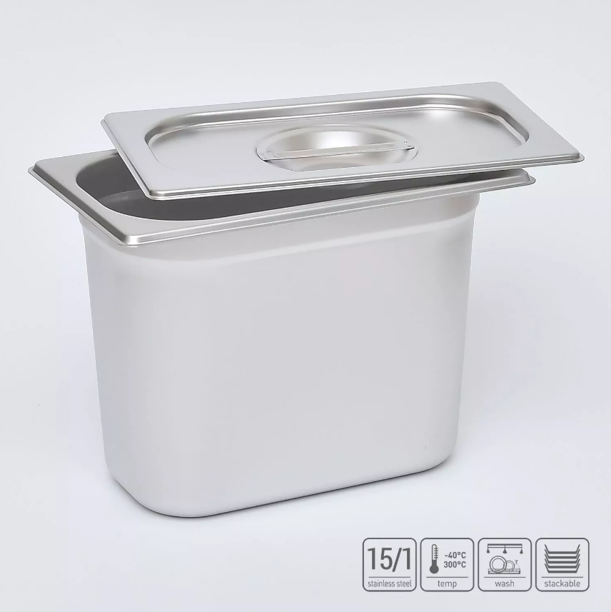 02_Гастроёмкость из нержавеющей стали 265х162х200 мм (GN1_4 h200), 5 л