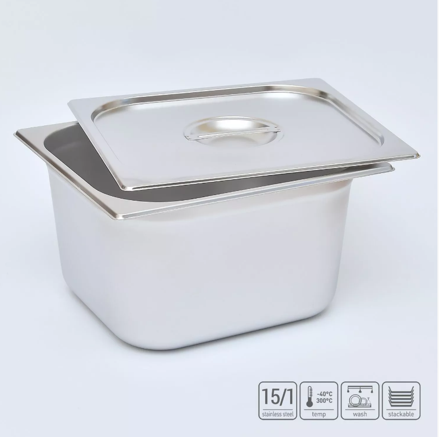 02_Гастроёмкость из нержавеющей стали 354х325х200 мм (GN2_3 h200)
