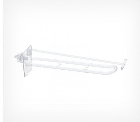 02_Крючки для крепления в картон (двойной) DOUBLE HOOK-TCR, 150 мм, нагрузка. 1 кг, Прозрачный