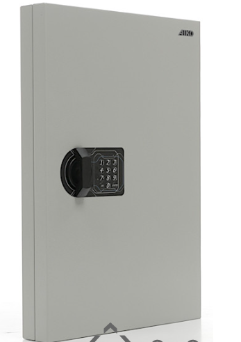 03_Ключница металлическая KEY-75 EL, высота 500 мм, ширина 355 мм, глубина 66 мм, цвет серый