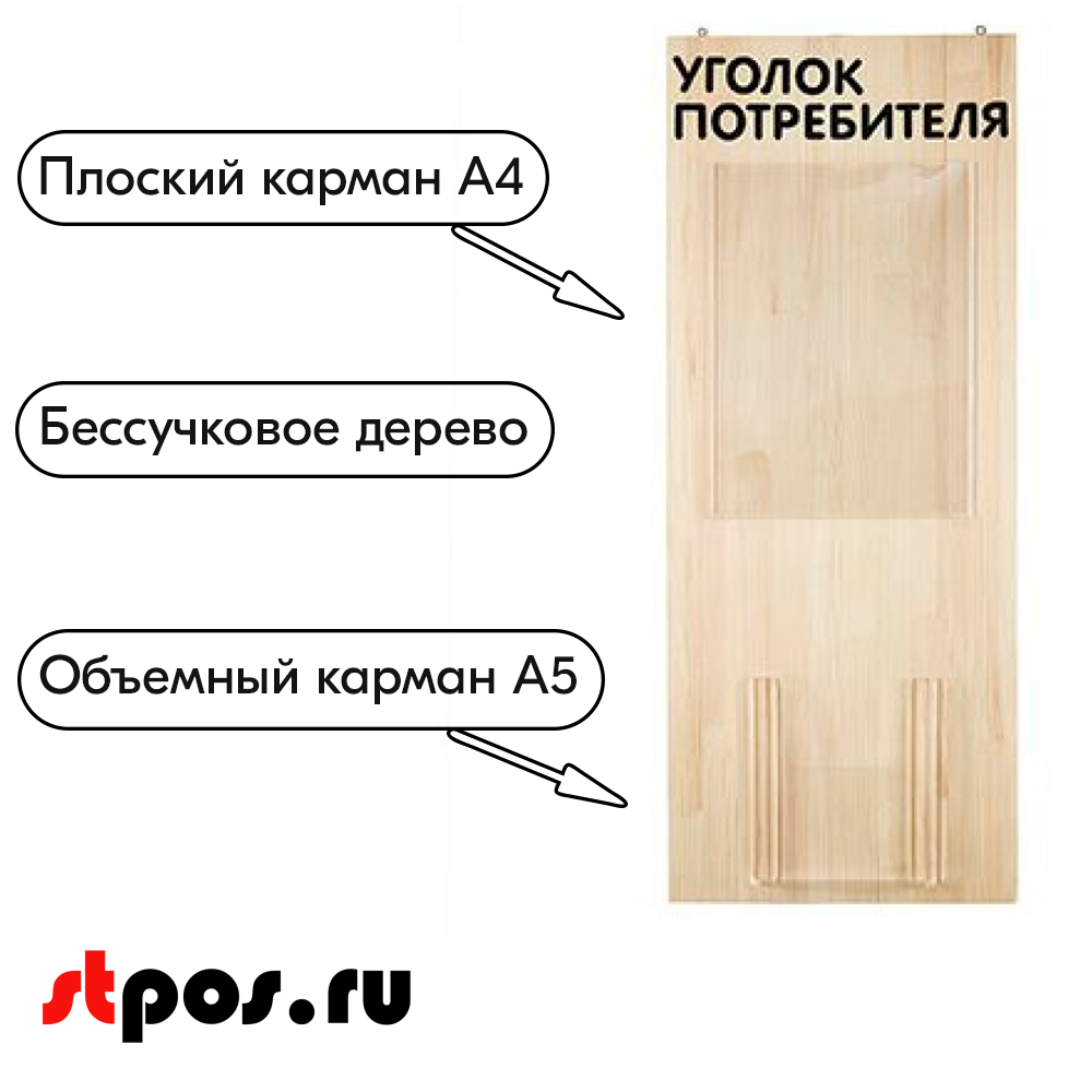04_Стенд Уголок потребителя 2 кармана